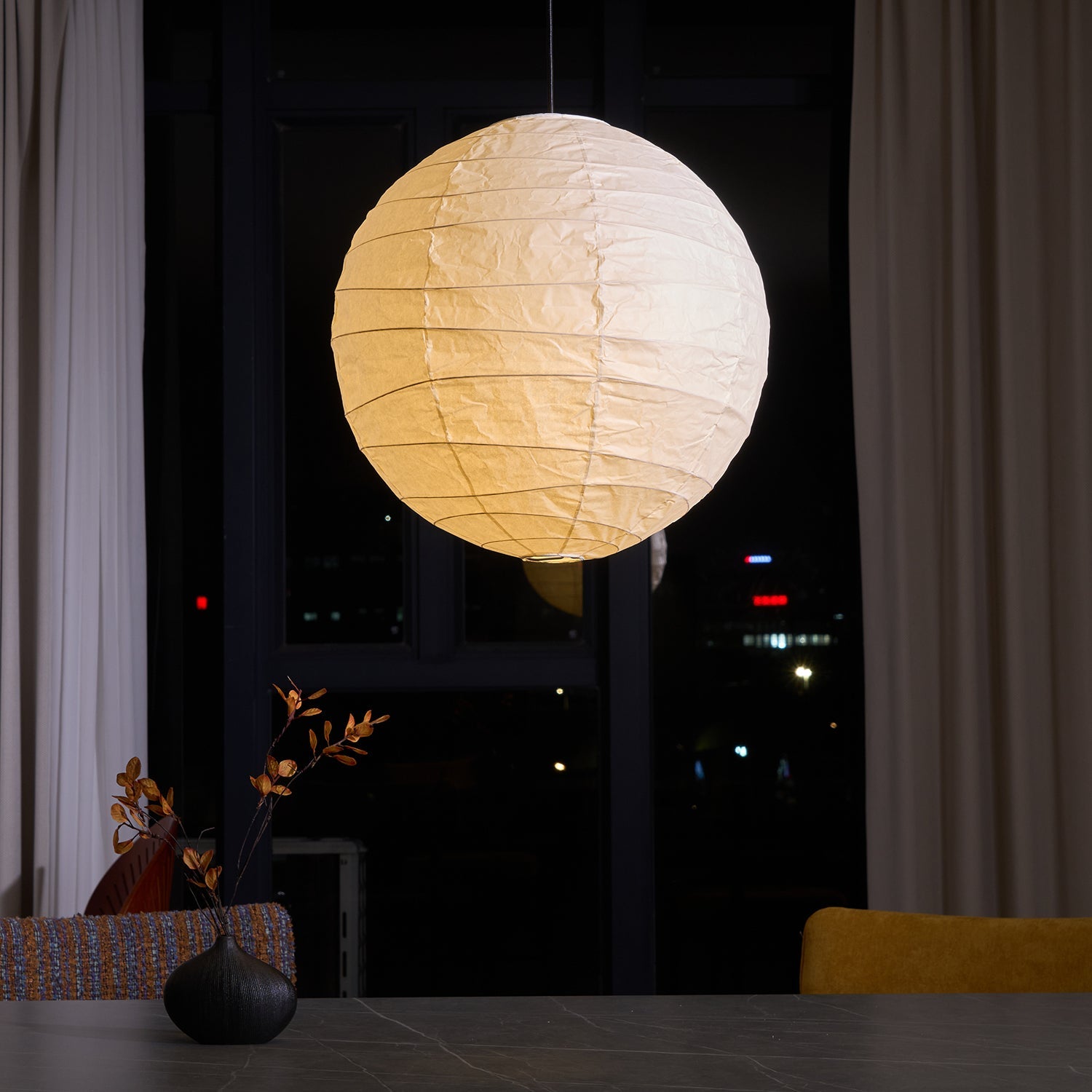 Akari-style Washi Pendant Lamp