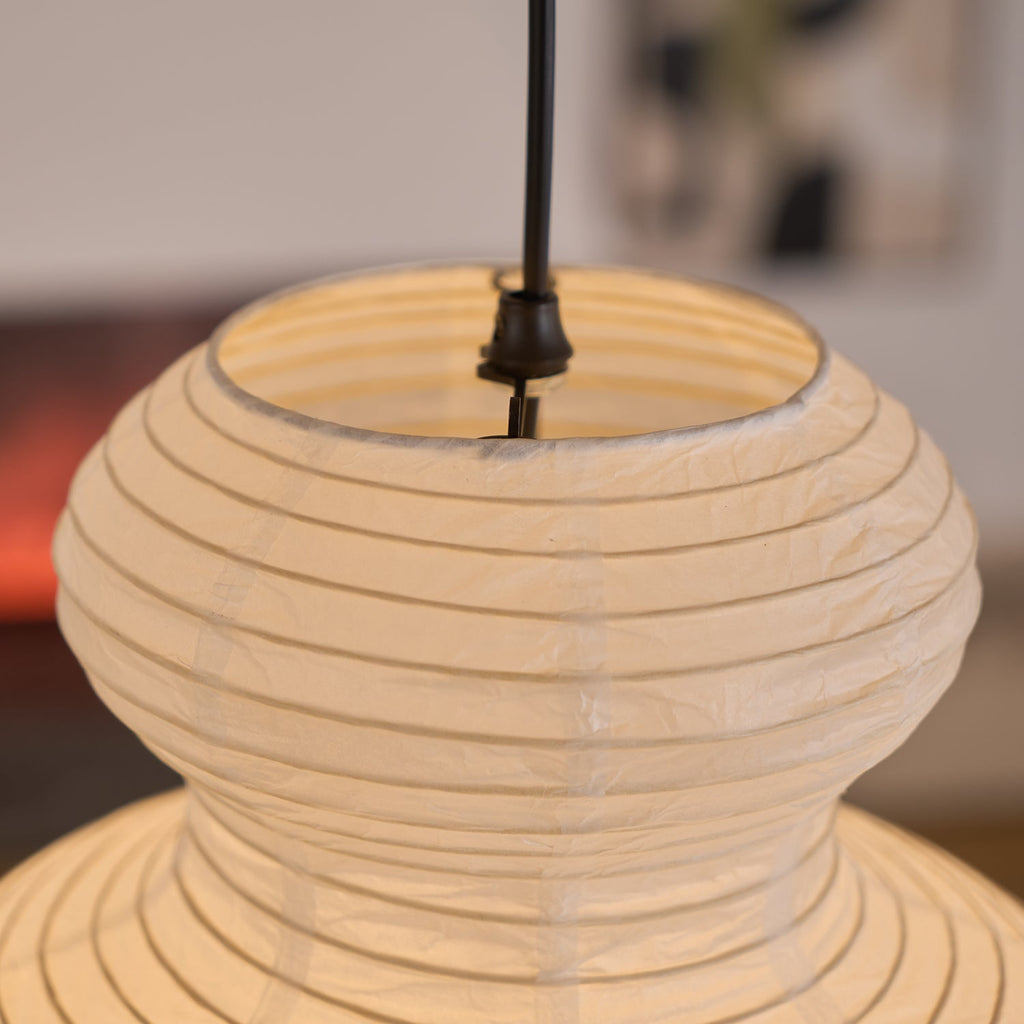 Akari Juni Rice Paper Plug-In Pendant Light