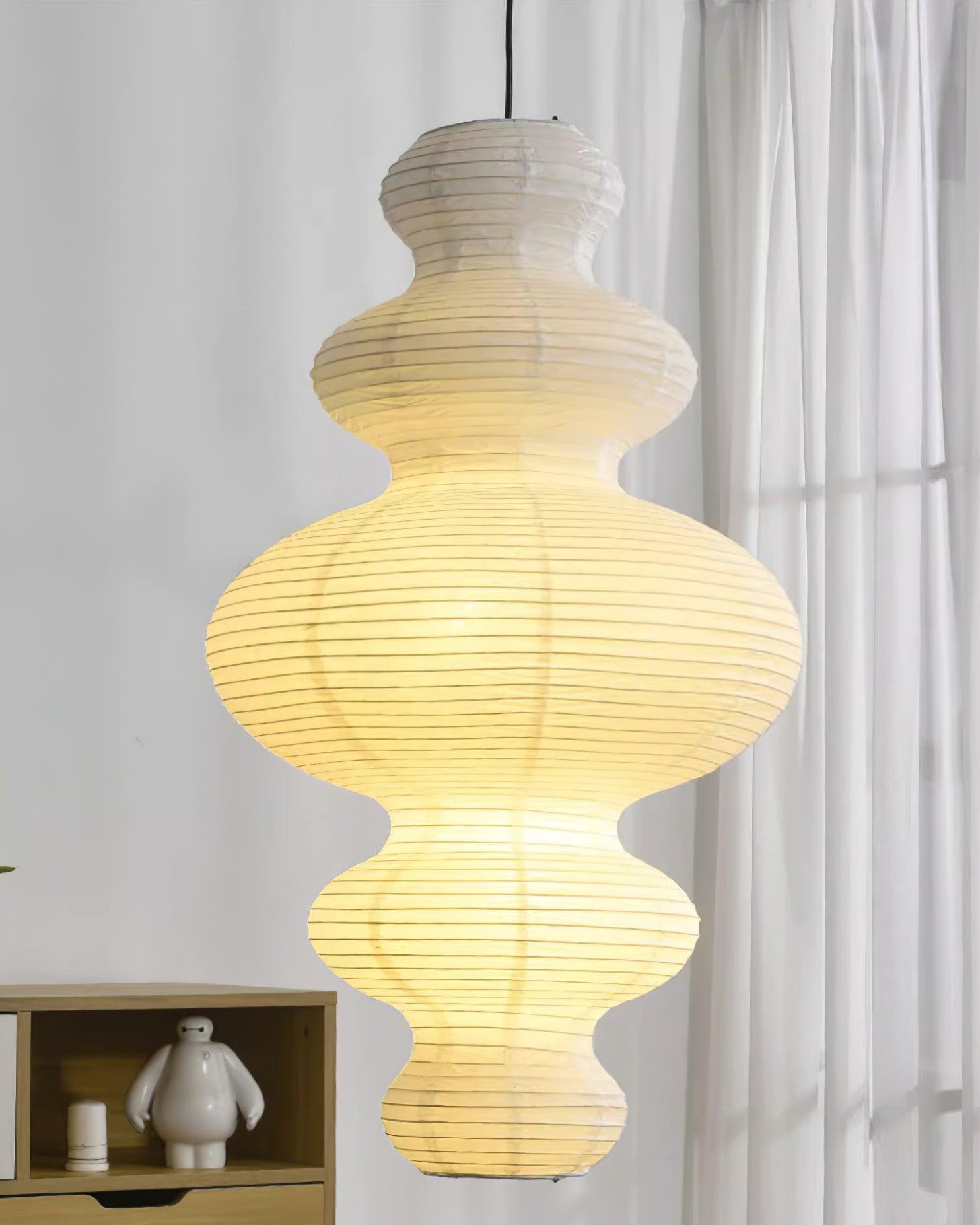Akari Juni Rice Paper Plug-In Pendant Light