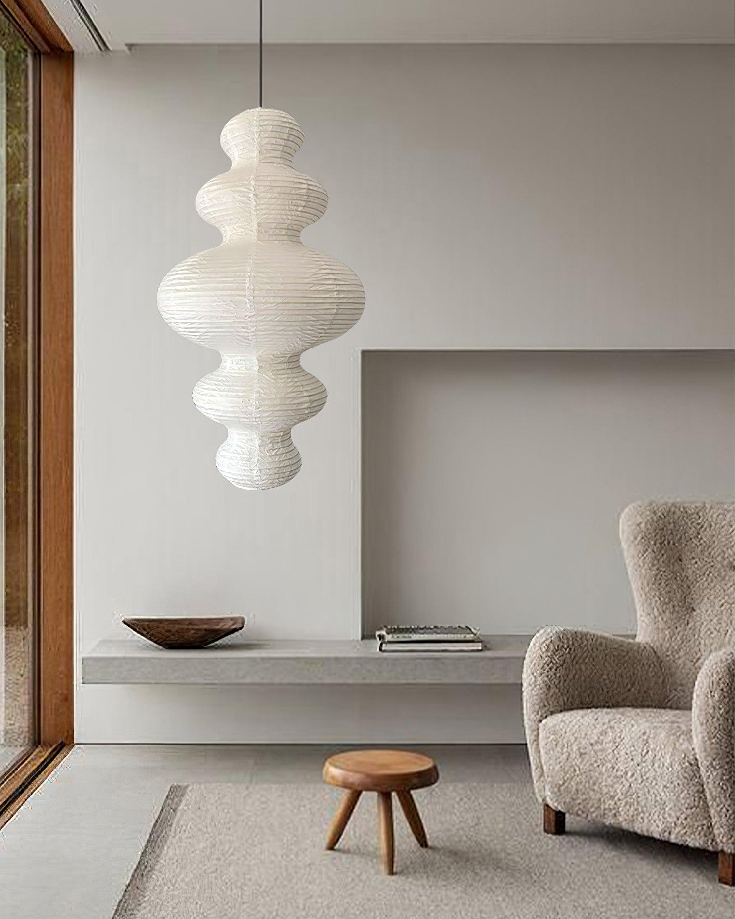 Akari Juni Rice Paper Plug-In Pendant Light