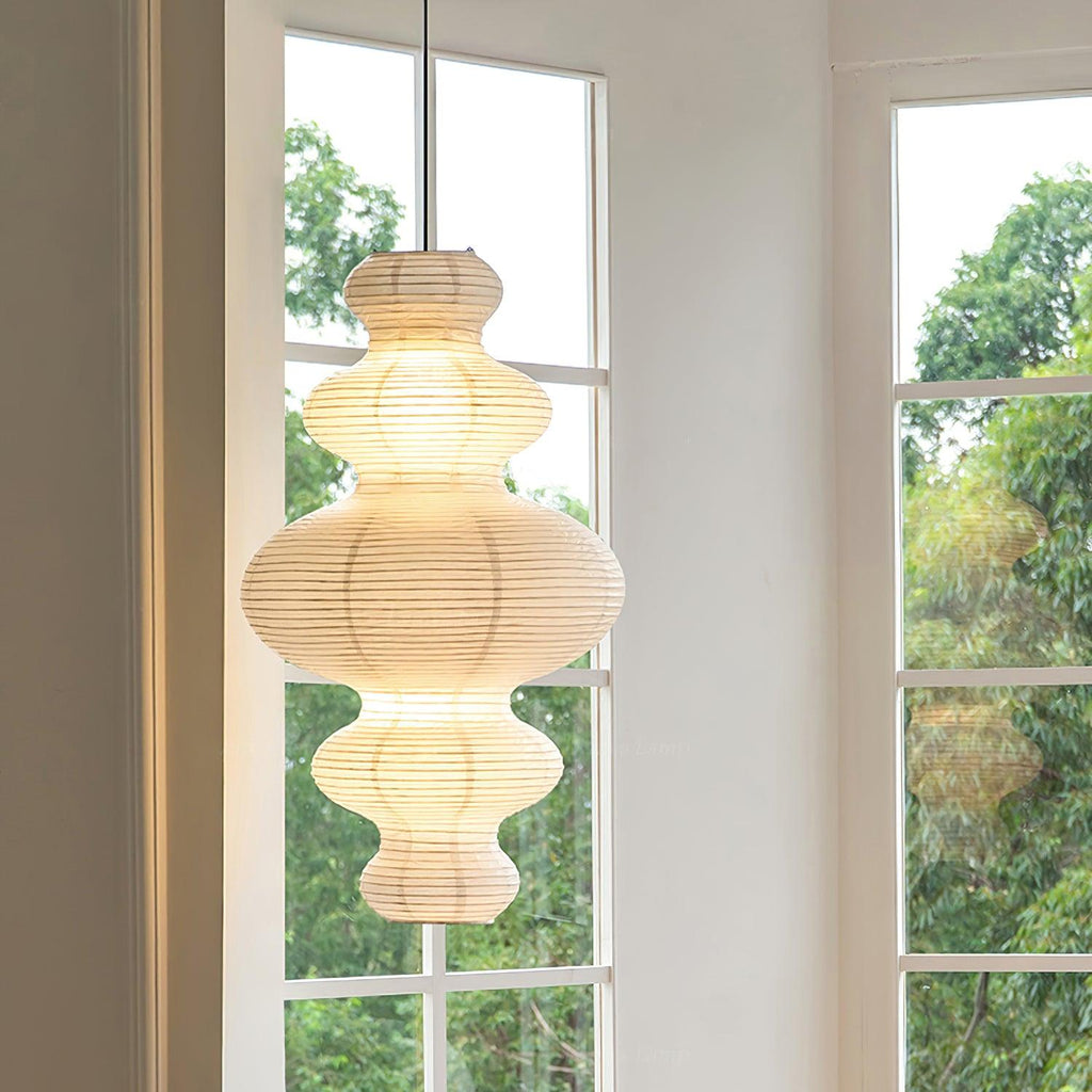 Akari Juni Rice Paper Plug-In Pendant Light