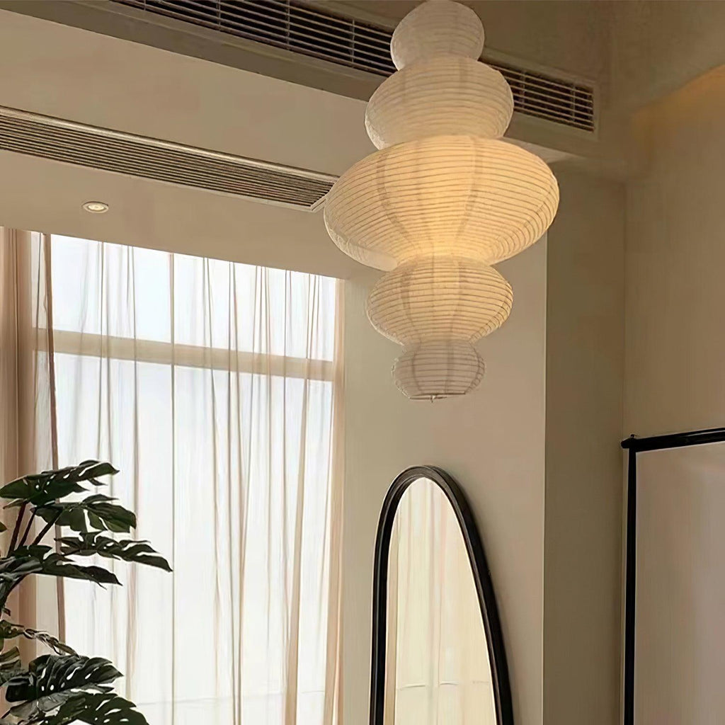 Akari Juni Rice Paper Plug-In Pendant Light