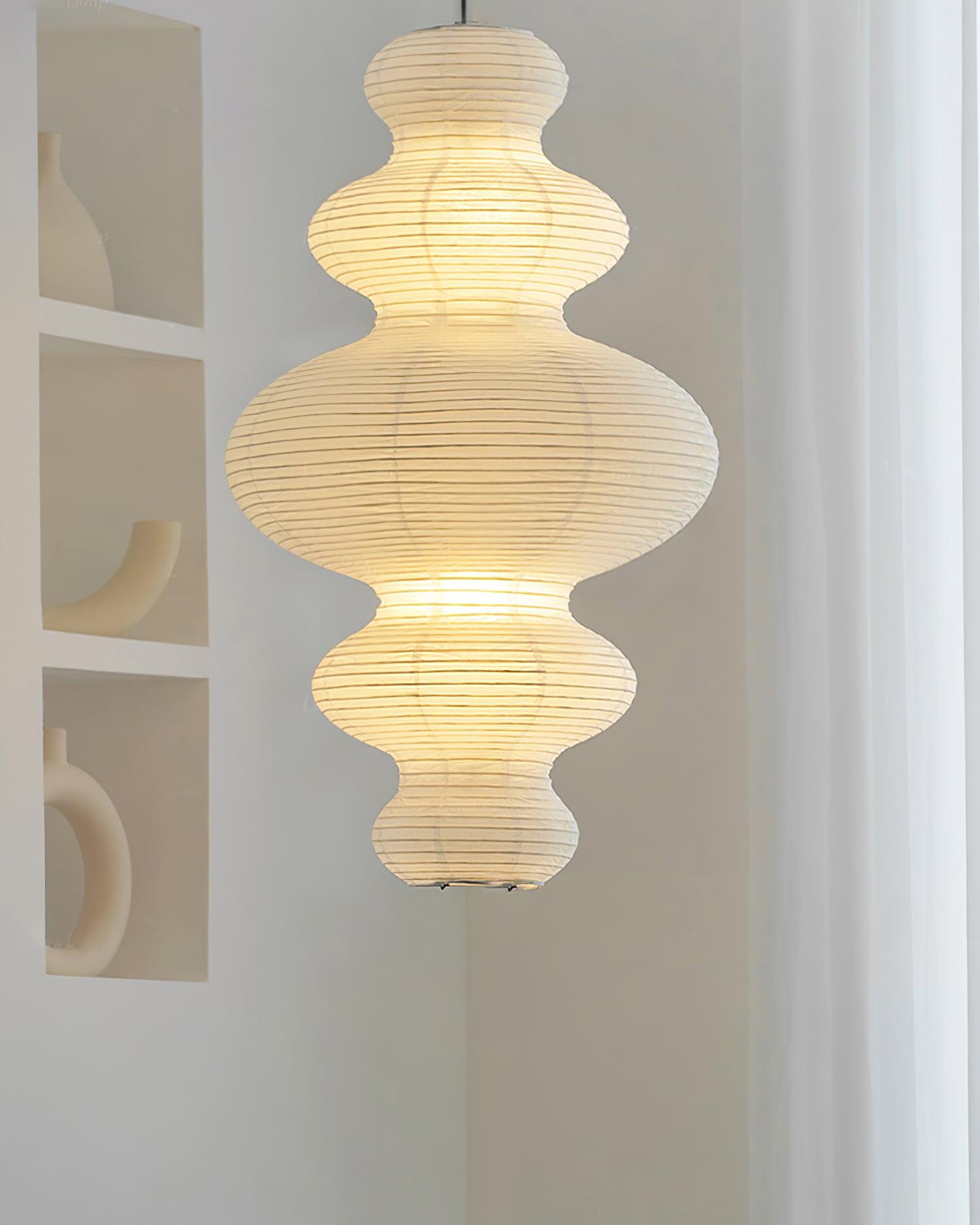 Akari Juni Rice Paper Plug-In Pendant Light