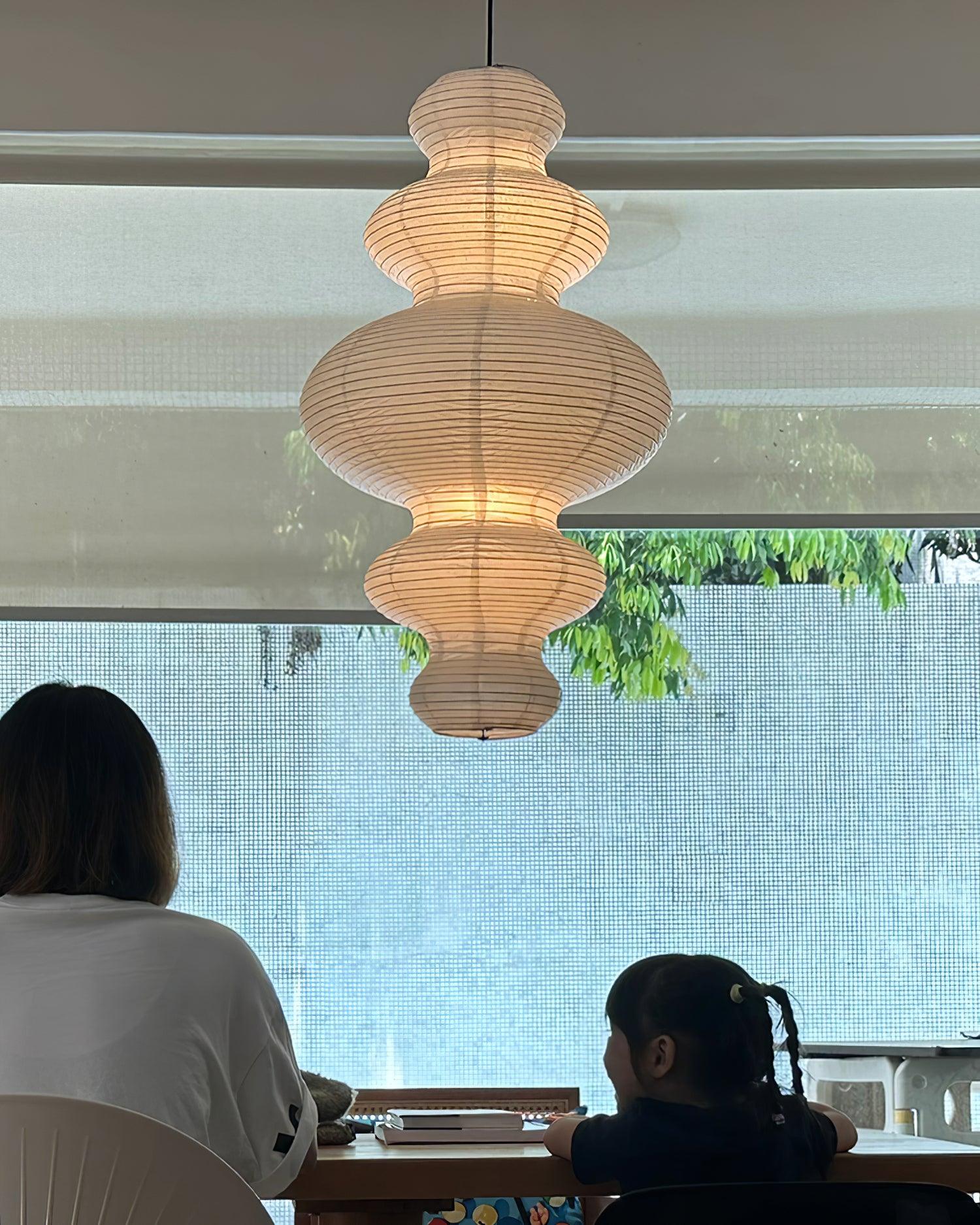 Akari Juni Rice Paper Plug-In Pendant Light