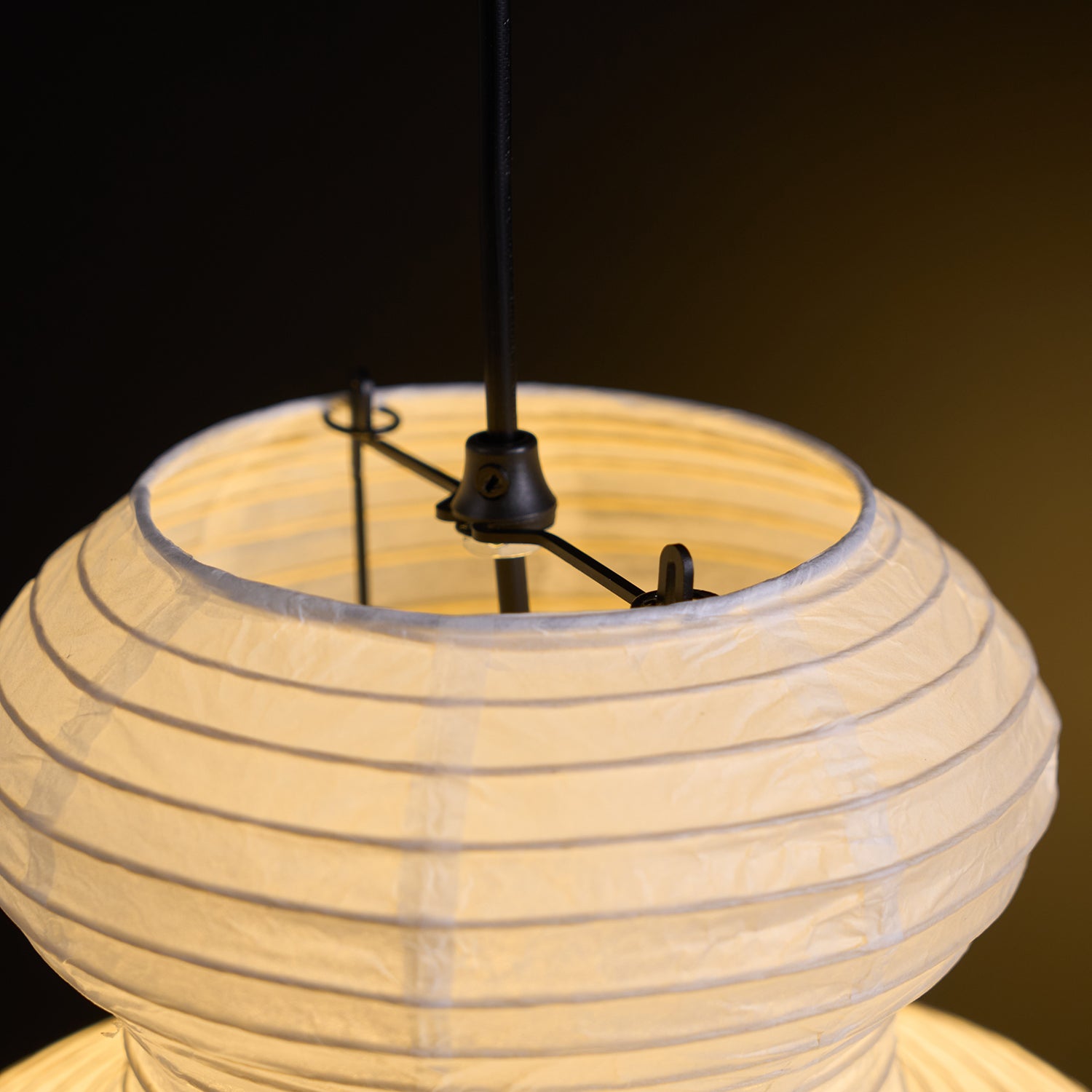 Akari Juni Rice Paper Plug-In Pendant Light