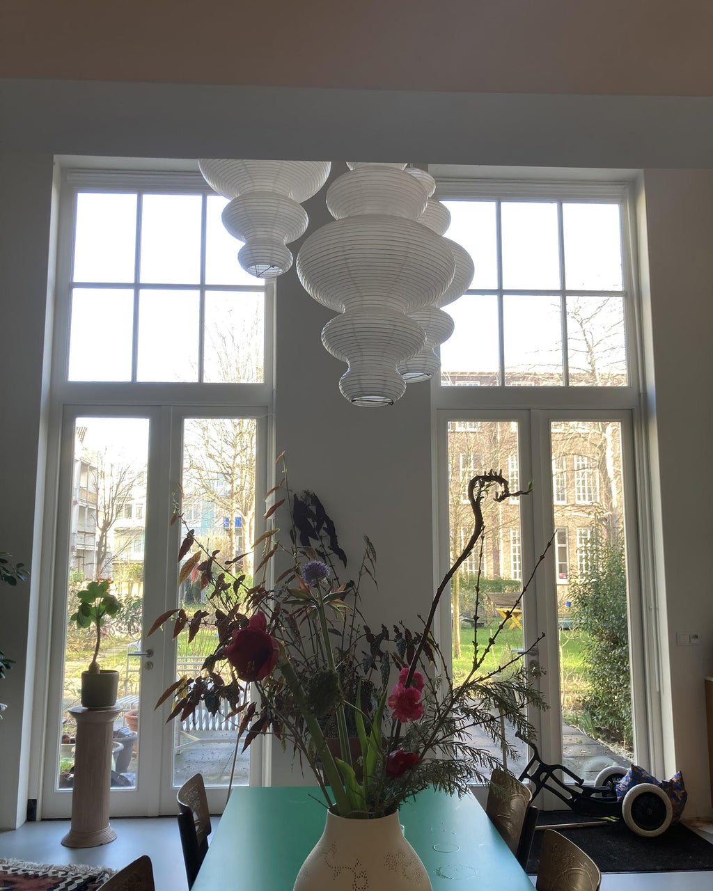 Akari Juni Rice Paper Plug-In Pendant Light