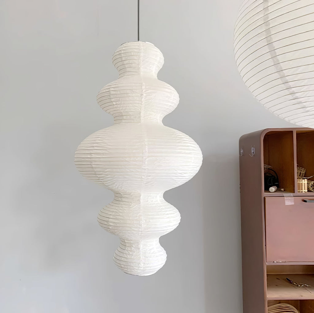 Akari Juni Rice Paper Plug-In Pendant Light