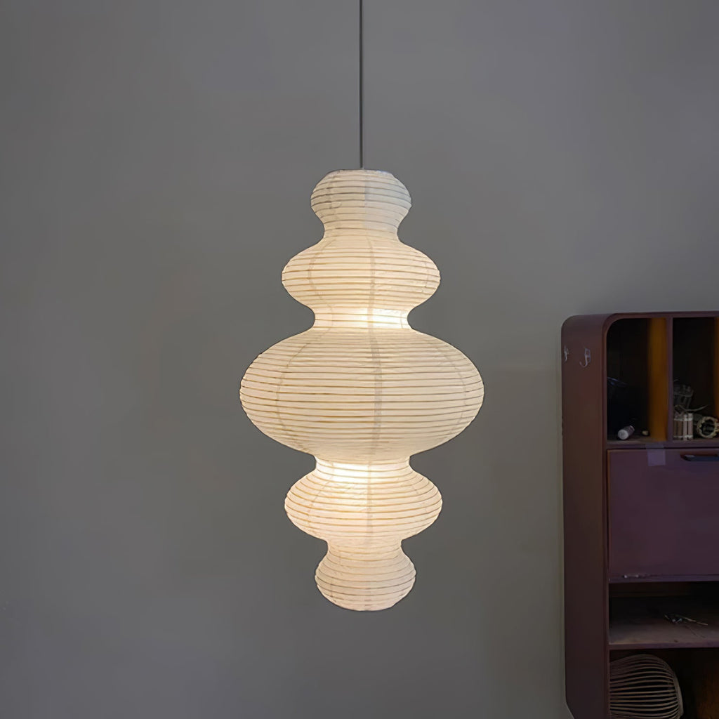 Akari Juni Rice Paper Plug-In Pendant Light