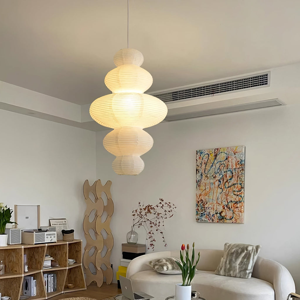 Akari Juni Rice Paper Plug-In Pendant Light