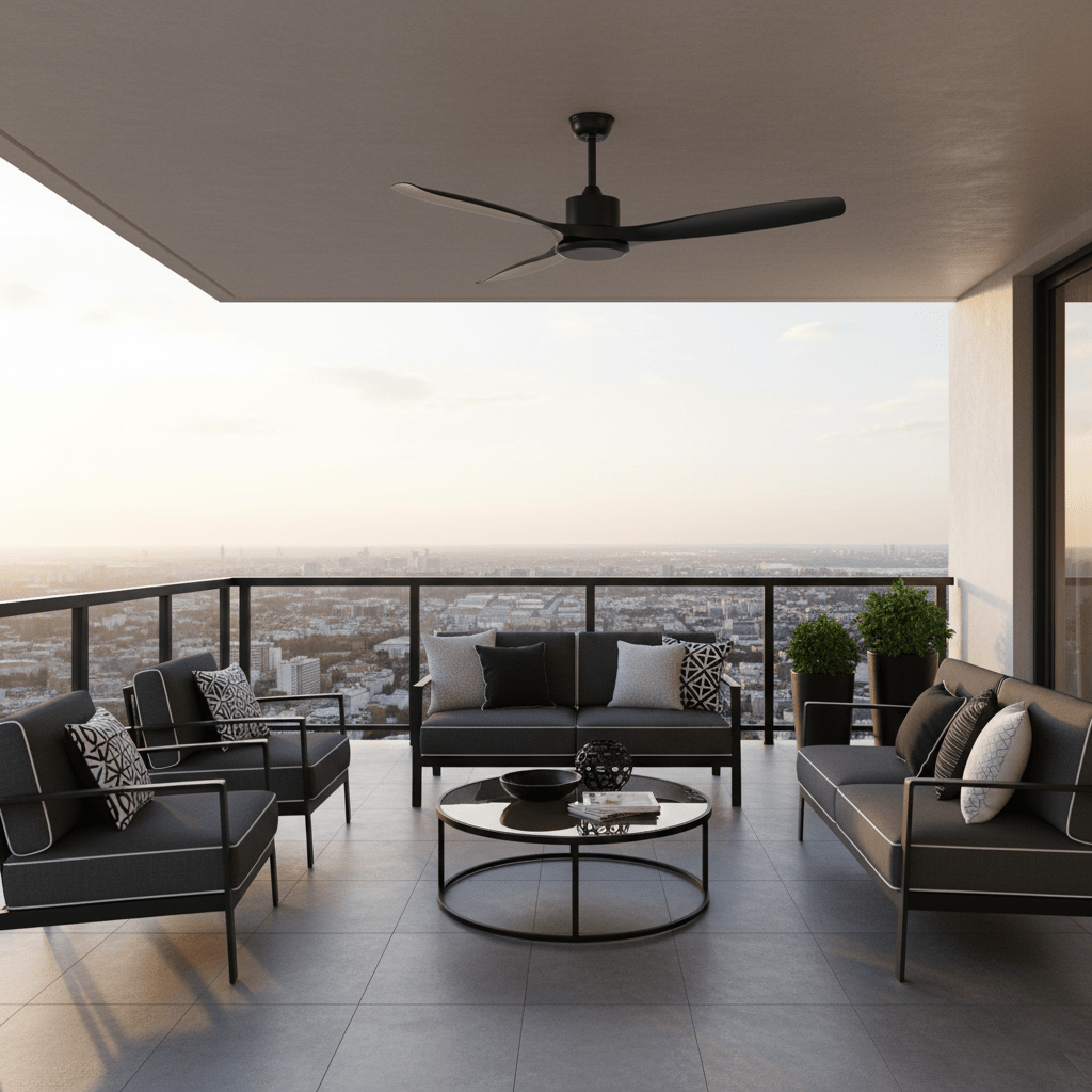 Elegant Woodgrain Modern Ceiling Fan Light
