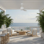 Elegant Woodgrain Modern Ceiling Fan Light
