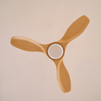 Elegant Woodgrain Modern Ceiling Fan Light