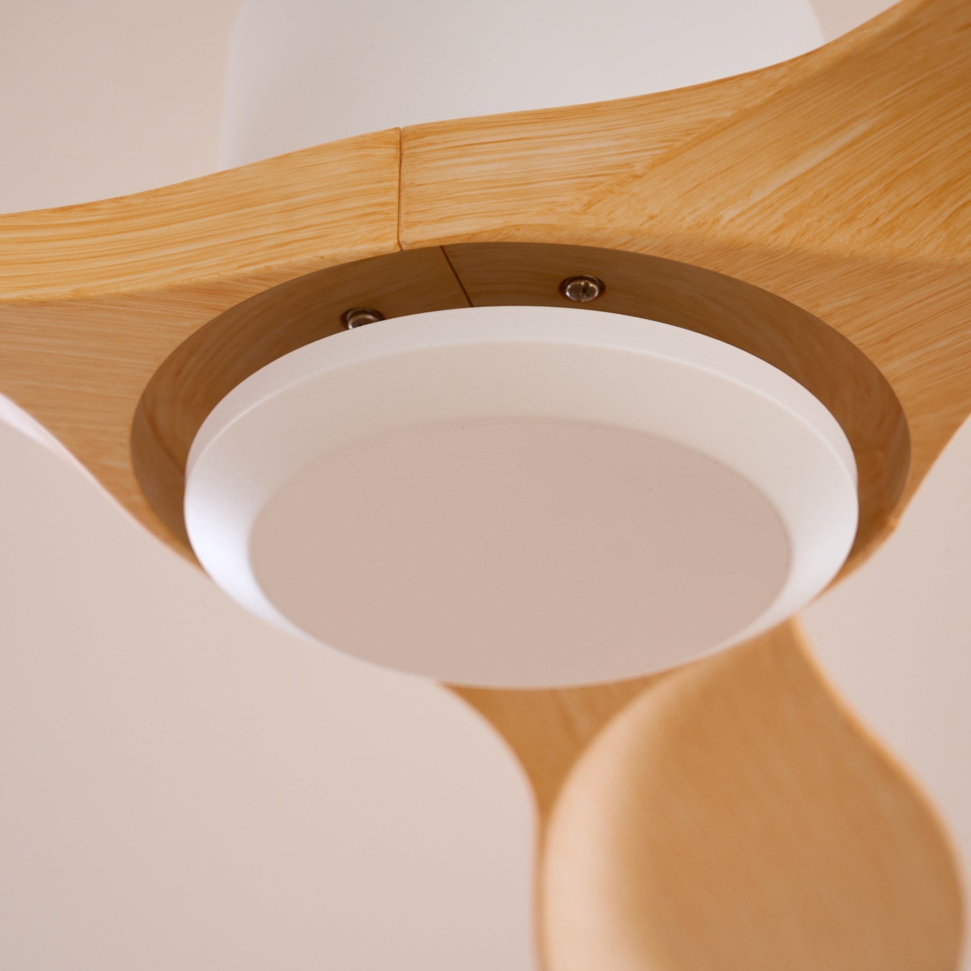 Elegant Woodgrain Modern Ceiling Fan Light