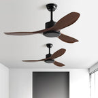 Elegant Woodgrain Modern Ceiling Fan Light