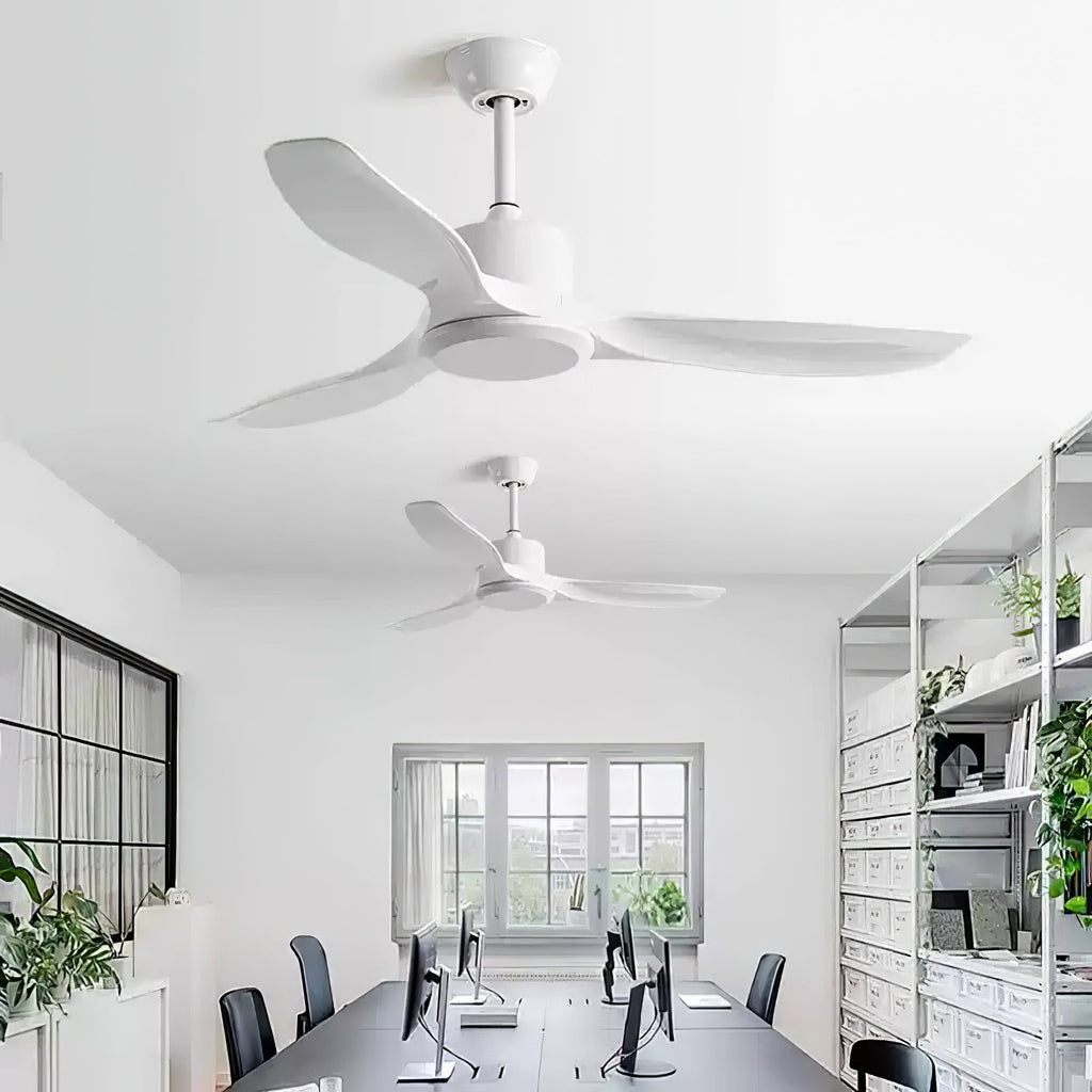 Elegant Woodgrain Modern Ceiling Fan Light