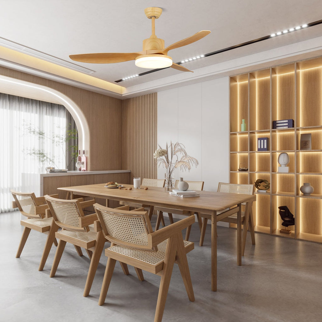Sophisticated Keltis Wood Blade Fan Light