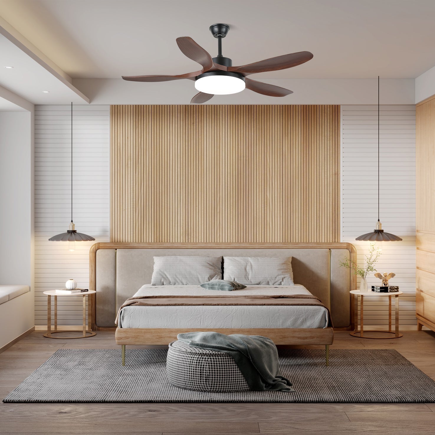Sophisticated Keltis Wood Blade Fan Light