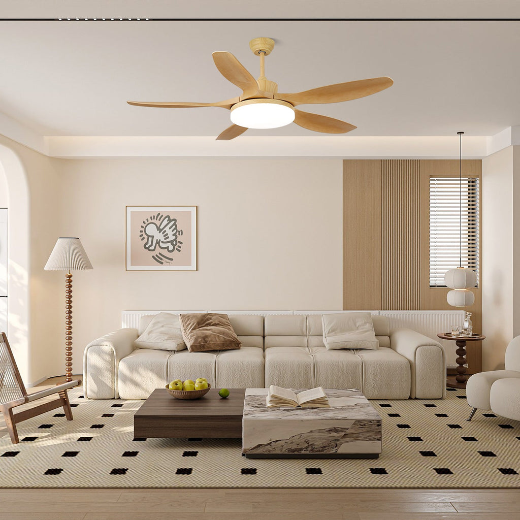 Sophisticated Keltis Wood Blade Fan Light