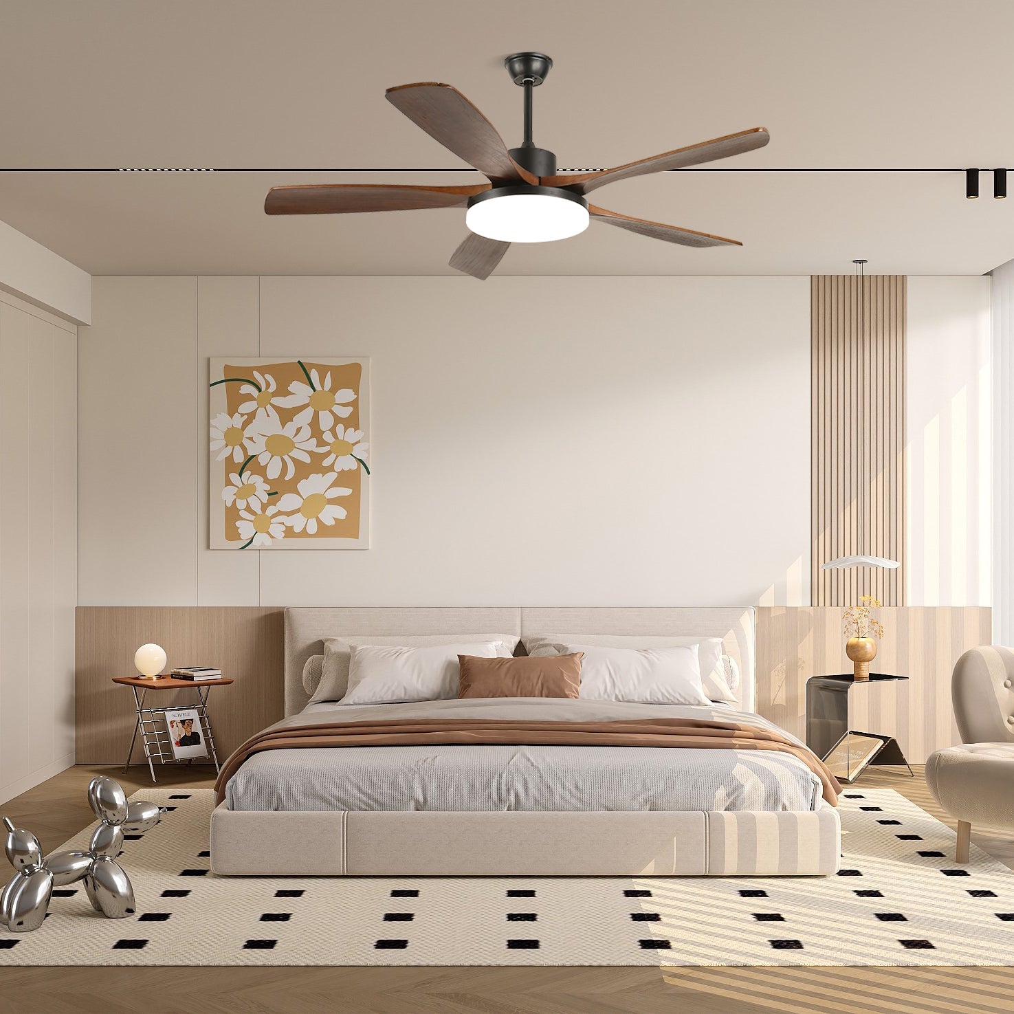 Sophisticated Keltis Wood Blade Fan Light