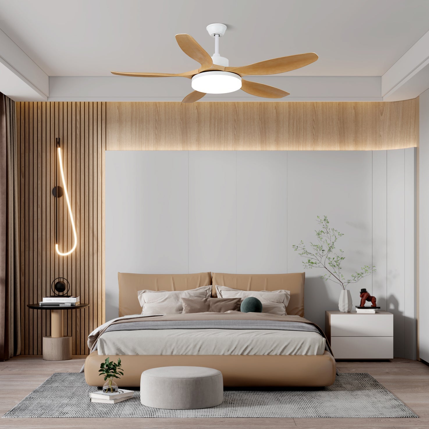 Sophisticated Keltis Wood Blade Fan Light