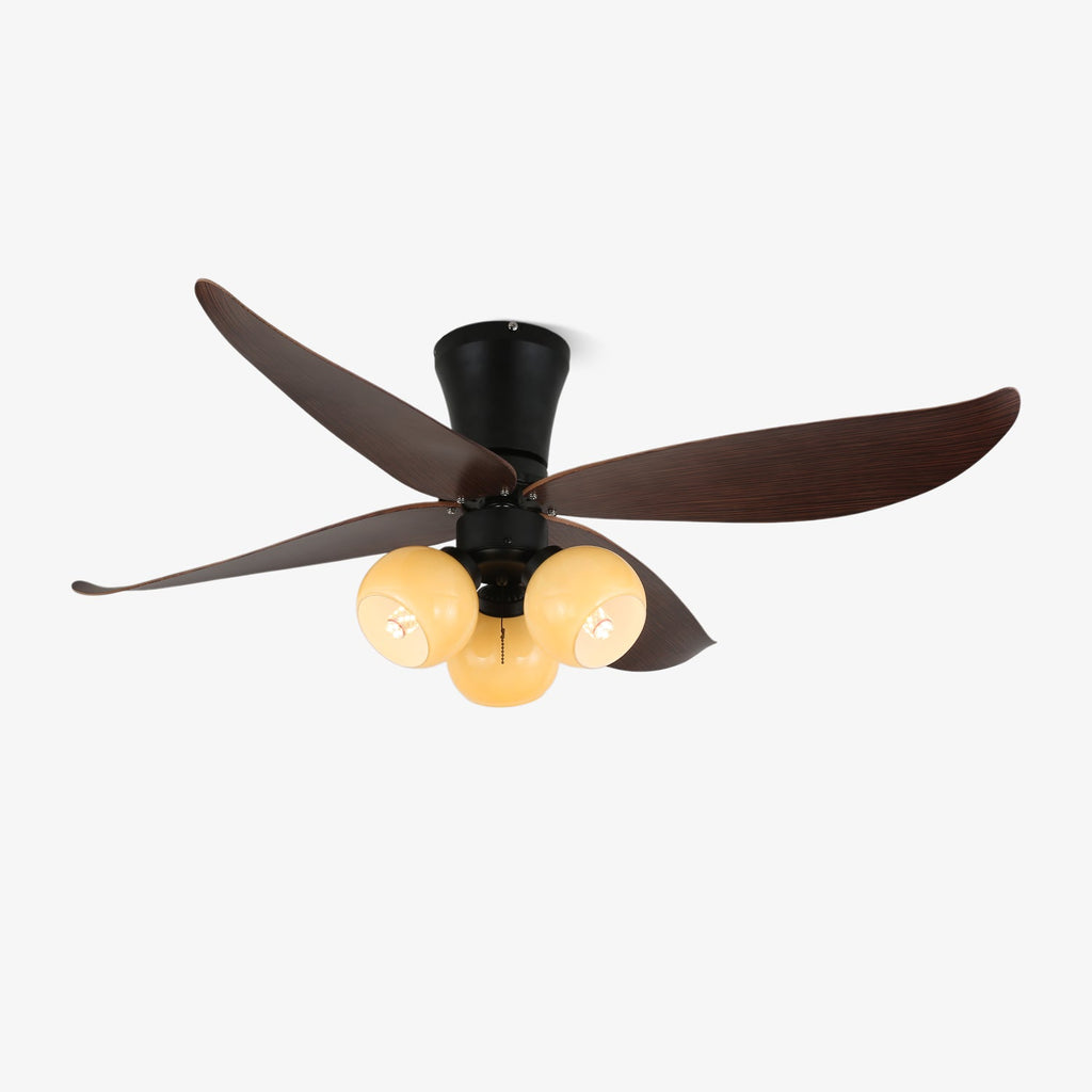 Arbora Bloom Petal Wood Ceiling Fan Light