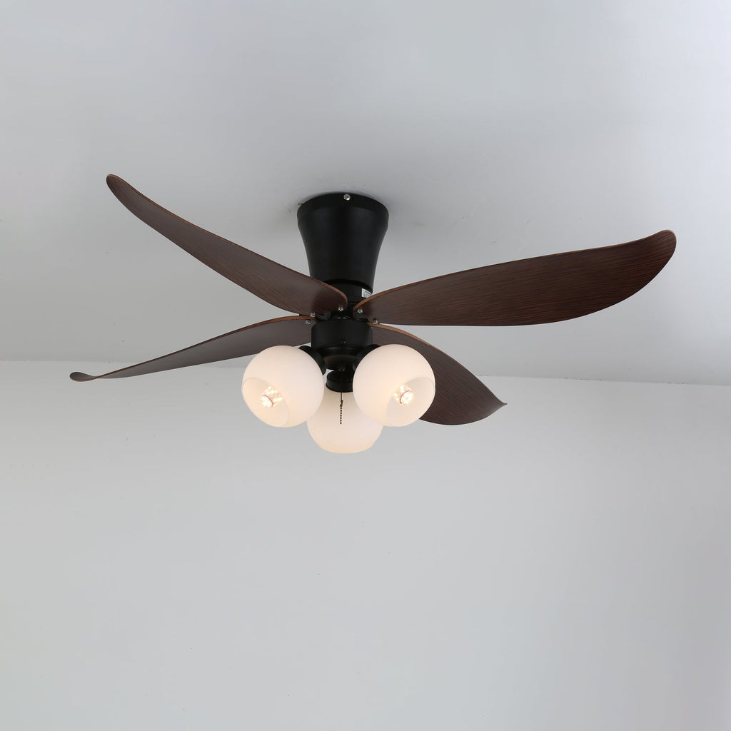 Arbora Bloom Petal Wood Ceiling Fan Light