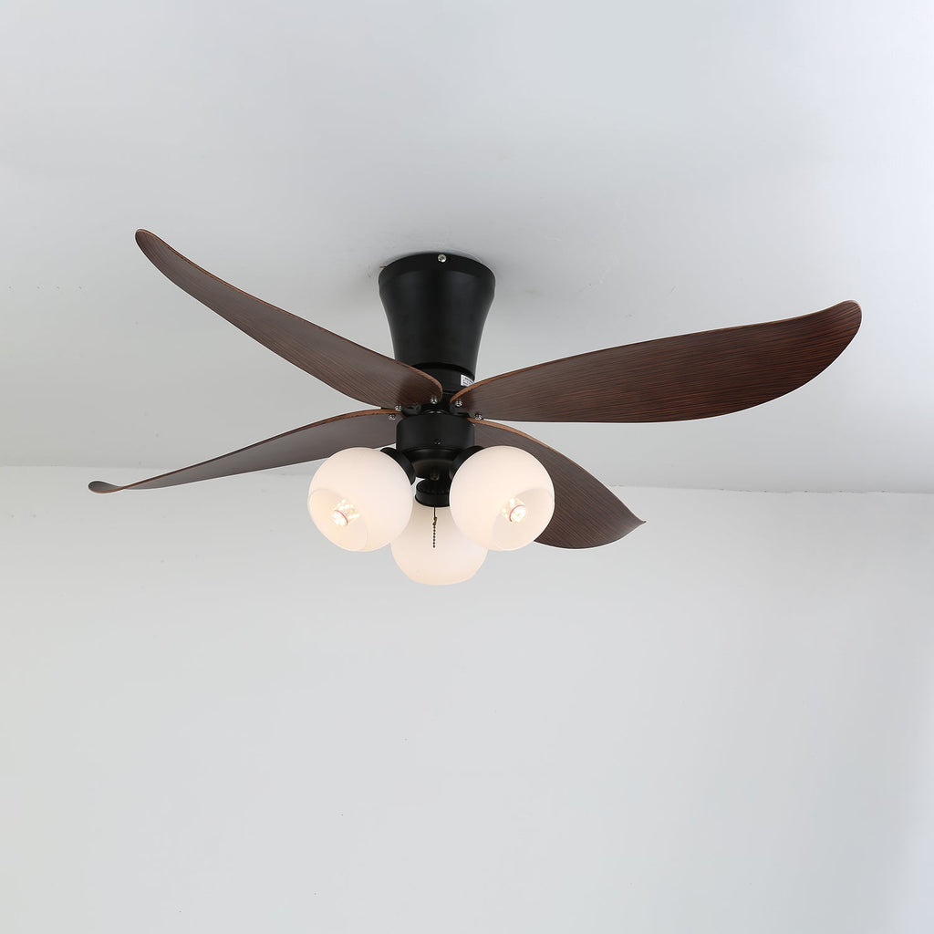 Arbora Bloom Petal Wood Ceiling Fan Light