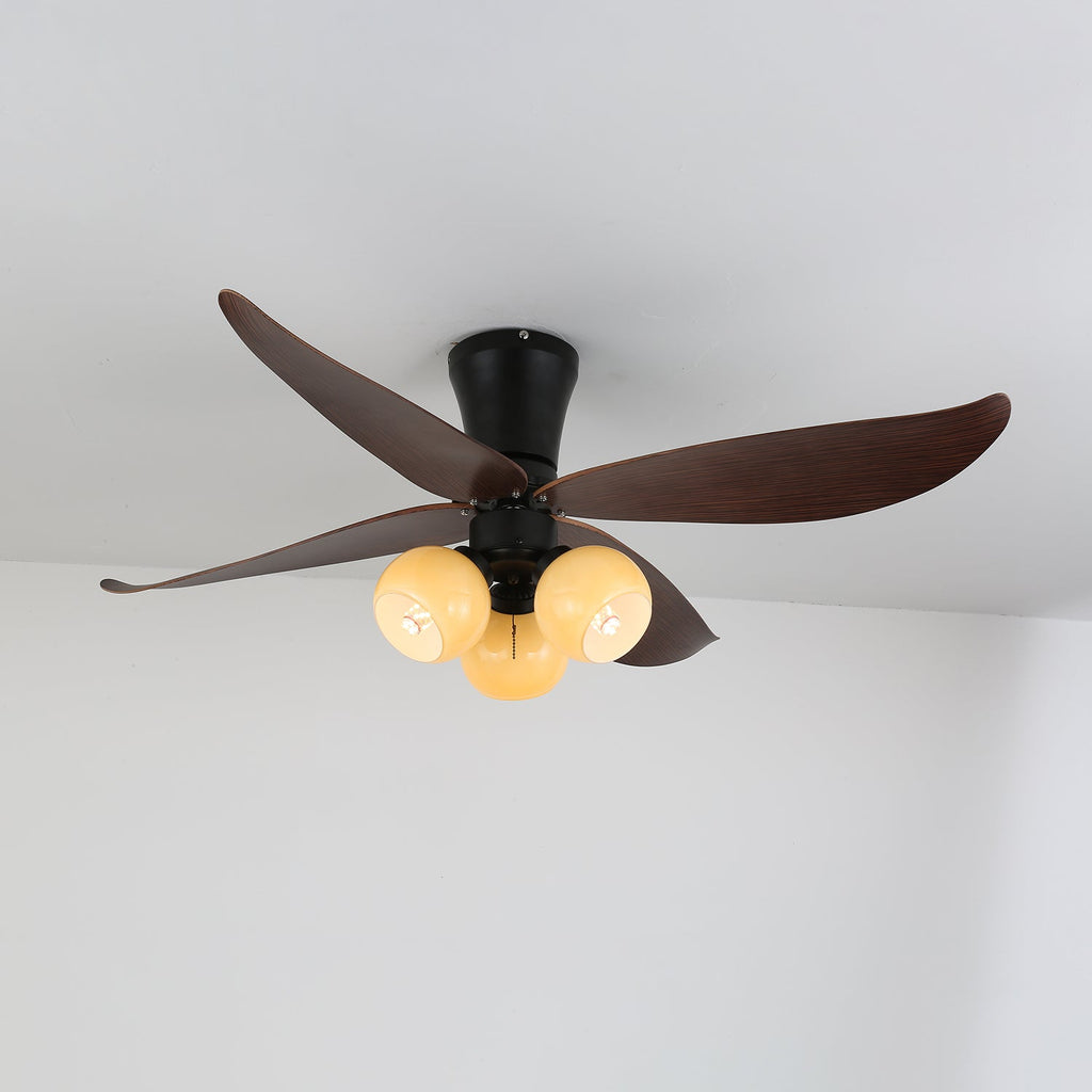Arbora Bloom Petal Wood Ceiling Fan Light