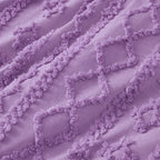 Tufted comforter detail, Purple