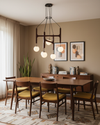 Astra Wood & Glass Globe Chandelier