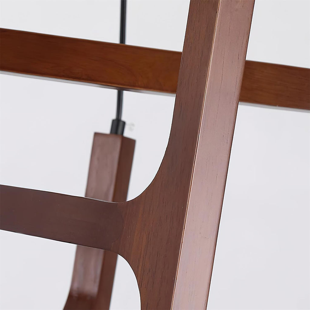 Astra Wood & Glass Globe Chandelier