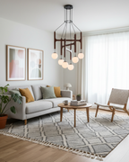 Astra Wood & Glass Globe Chandelier