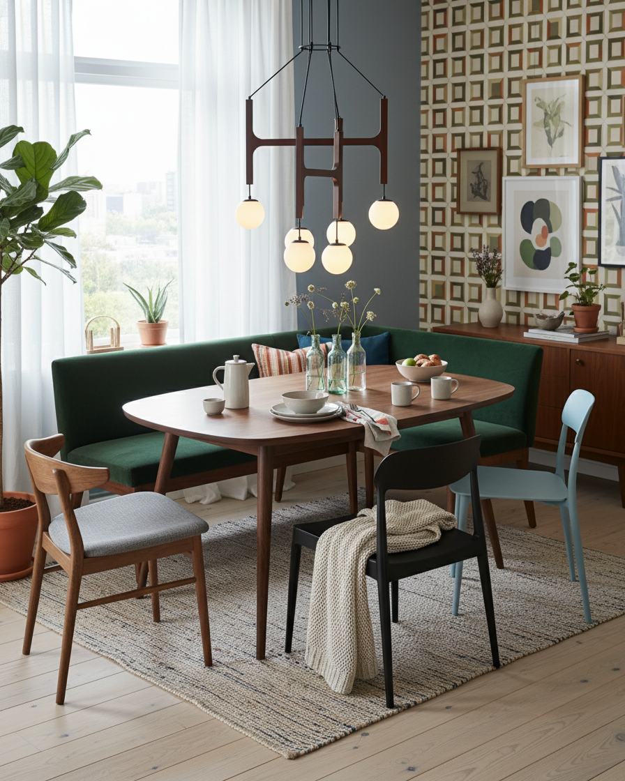 Astra Wood & Glass Globe Chandelier
