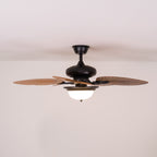 Sculptural Banana Leaf Ceiling Fan Light Fixture