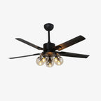 Vintage Black Industrial Ceiling Fan Light