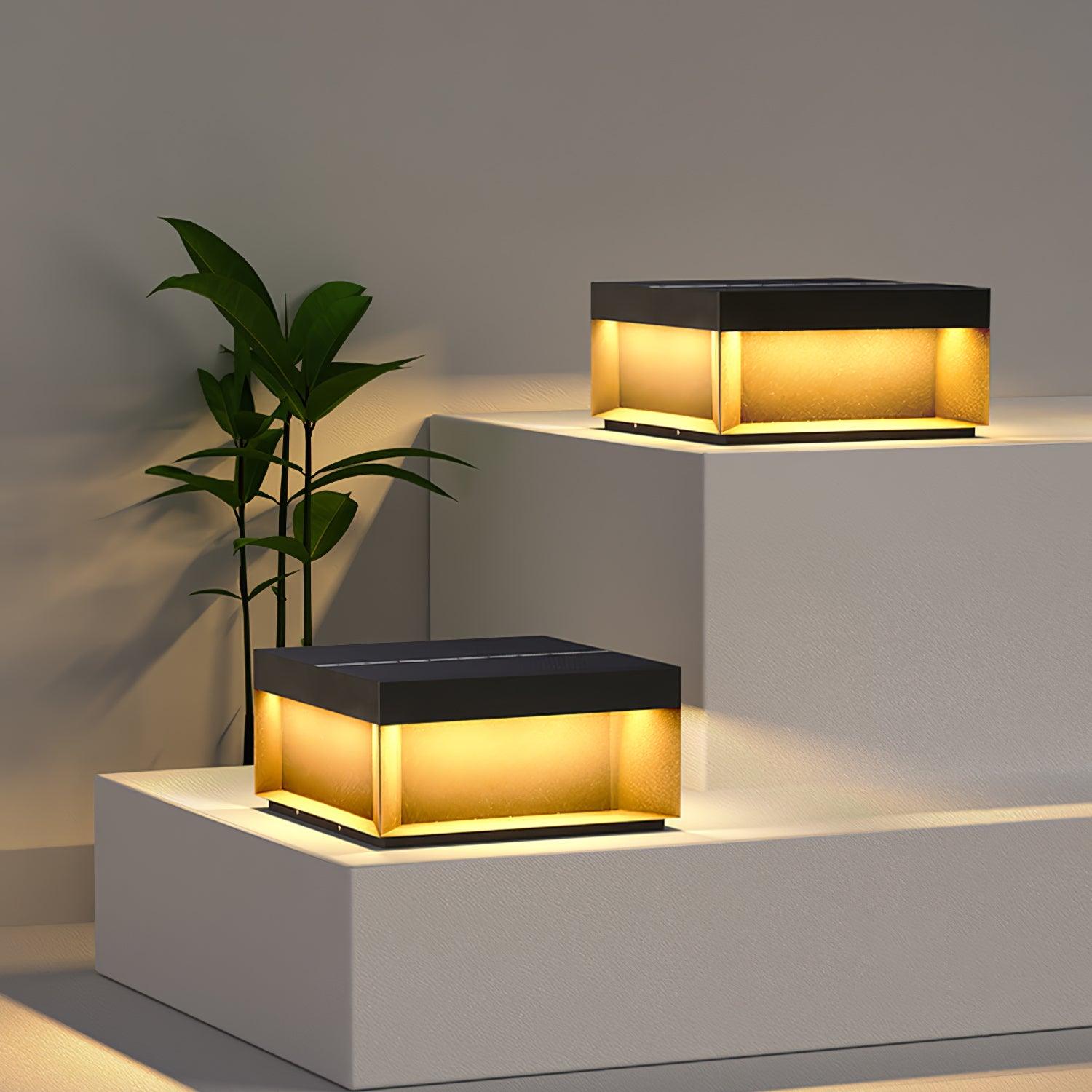 Obsidian Box Post Light