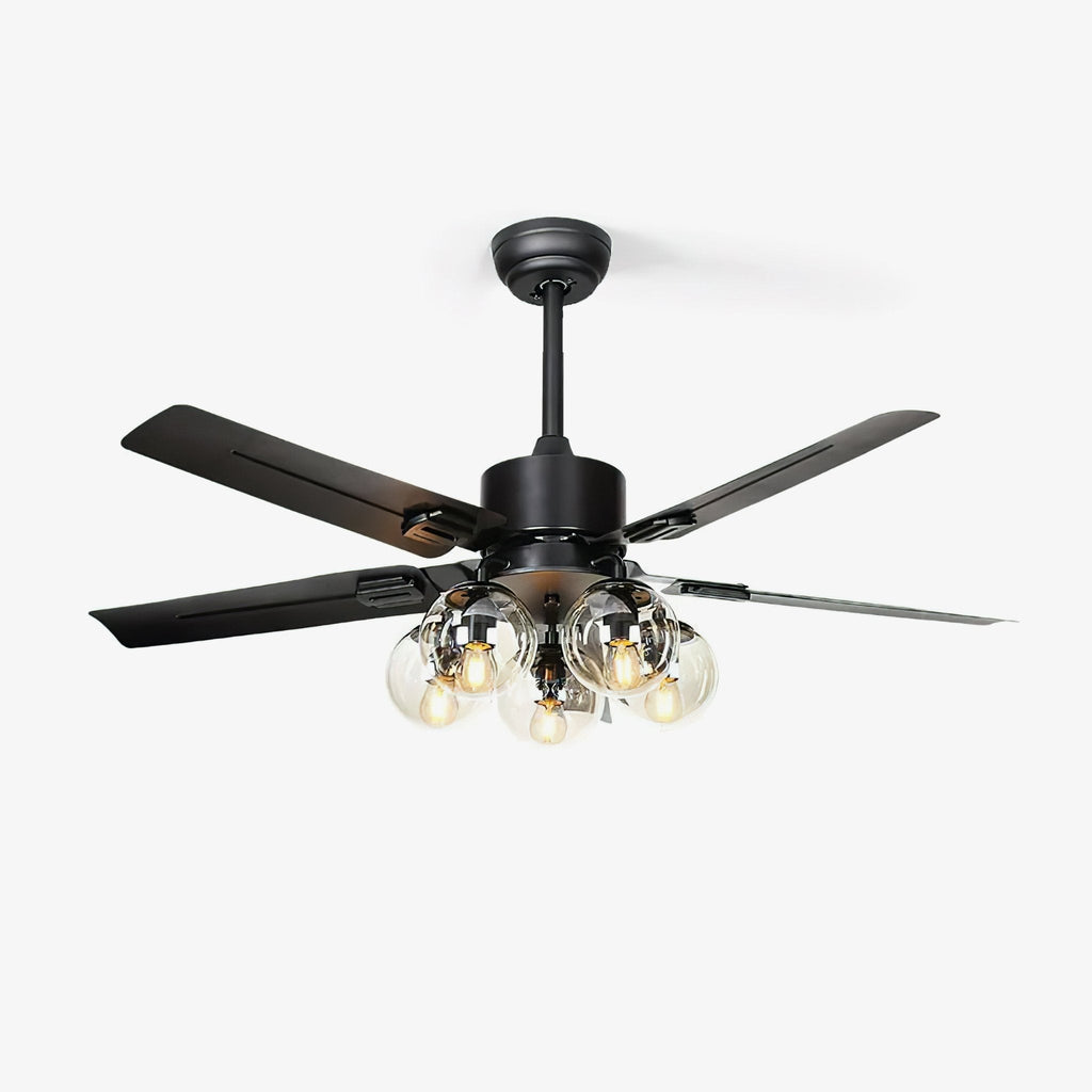 Vintage Black Industrial Ceiling Fan Light