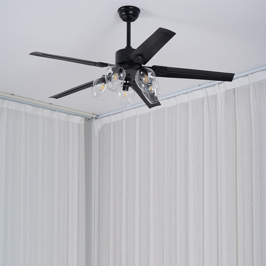 Vintage Black Industrial Ceiling Fan Light