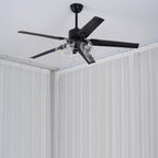 Vintage Black Industrial Ceiling Fan Light