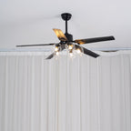 Vintage Black Industrial Ceiling Fan Light