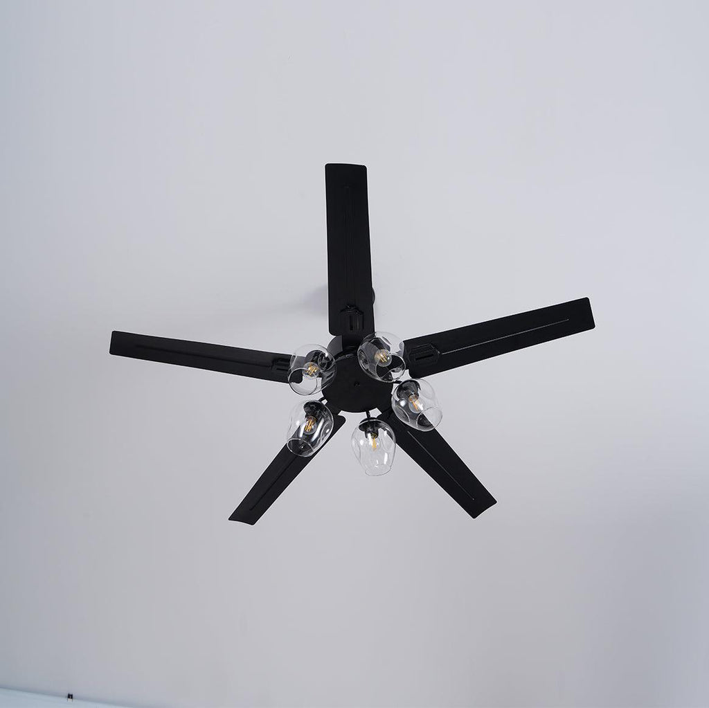 Vintage Black Industrial Ceiling Fan Light