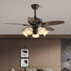 Blossom Breeze Vintage Floral Ceiling Fan Light