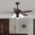 Blossom Breeze Vintage Floral Ceiling Fan Light