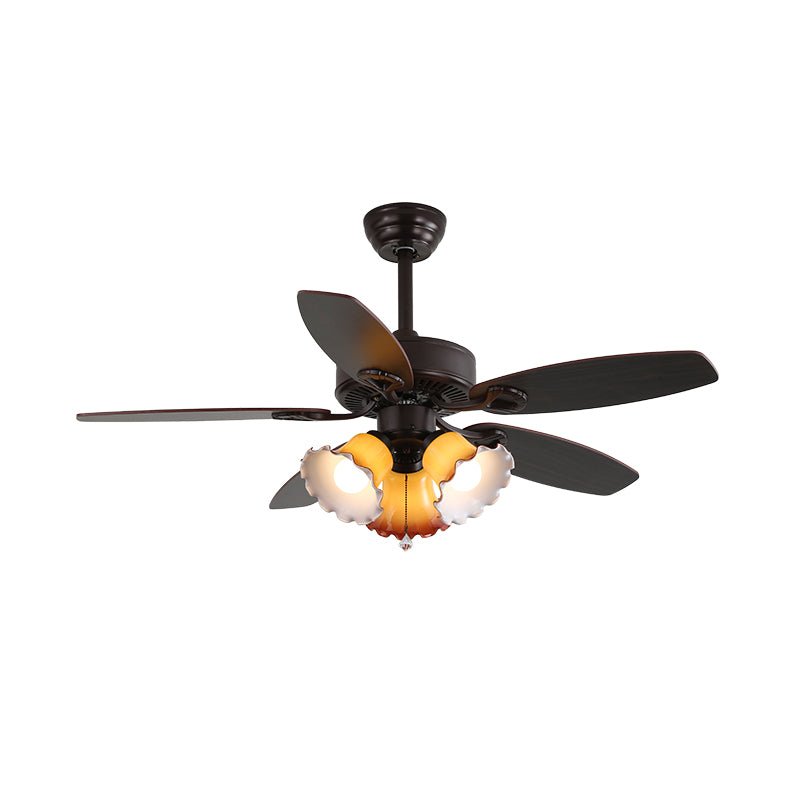 Blossom Breeze Vintage Floral Ceiling Fan Light