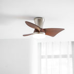 Designer Gold Frame Wood Ceiling Fan Light