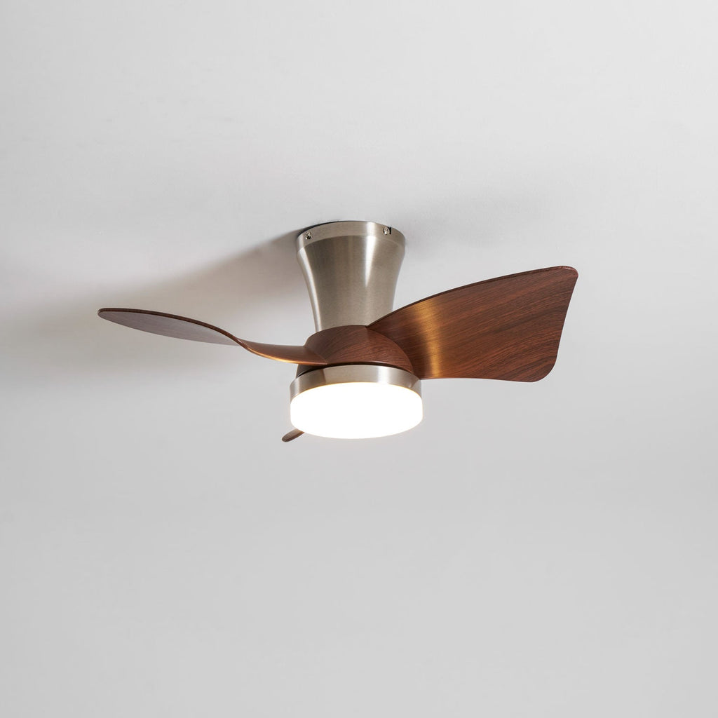 Designer Gold Frame Wood Ceiling Fan Light