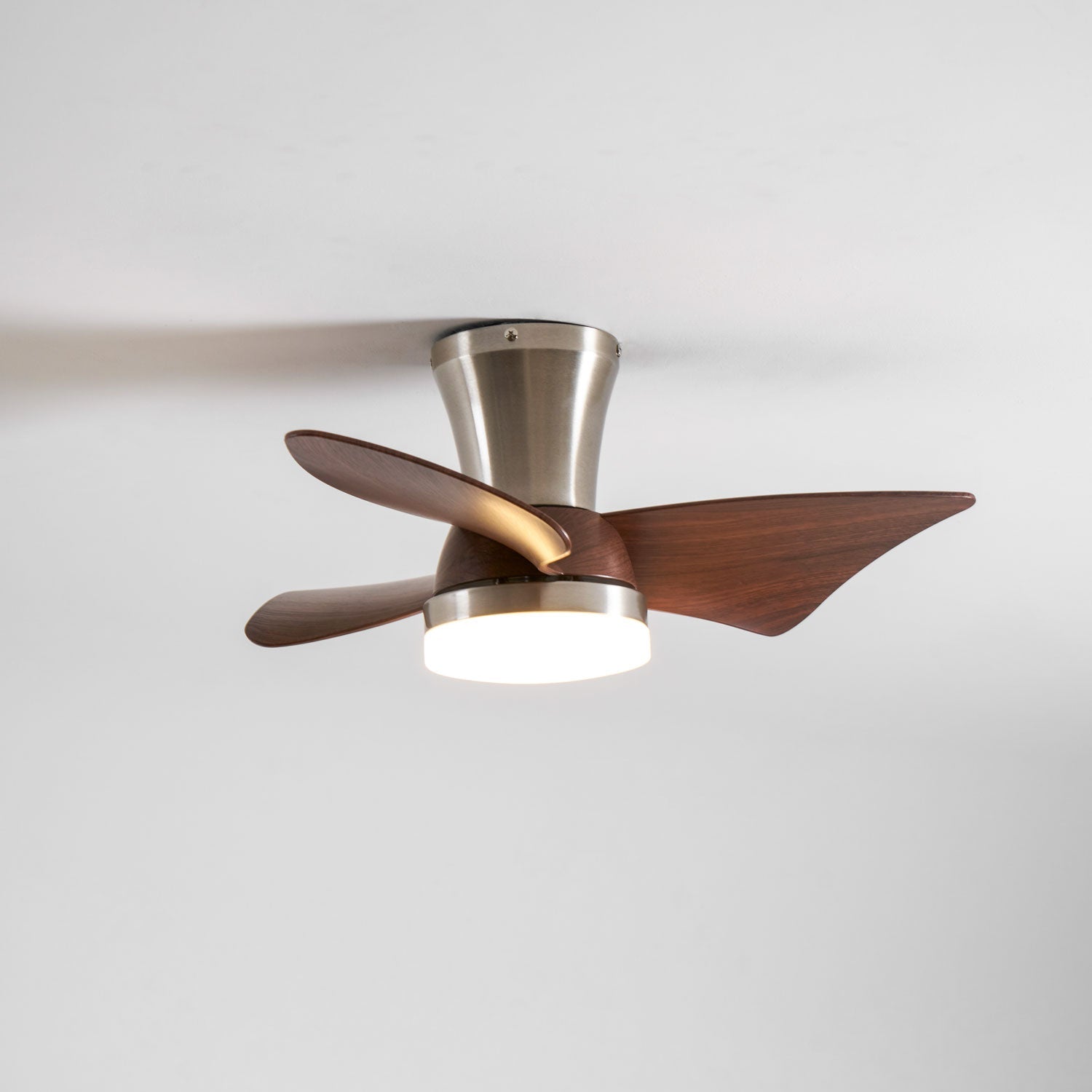 Designer Gold Frame Wood Ceiling Fan Light