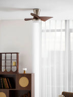 Designer Gold Frame Wood Ceiling Fan Light