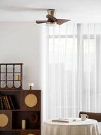 Designer Gold Frame Wood Ceiling Fan Light