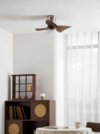 Designer Gold Frame Wood Ceiling Fan Light